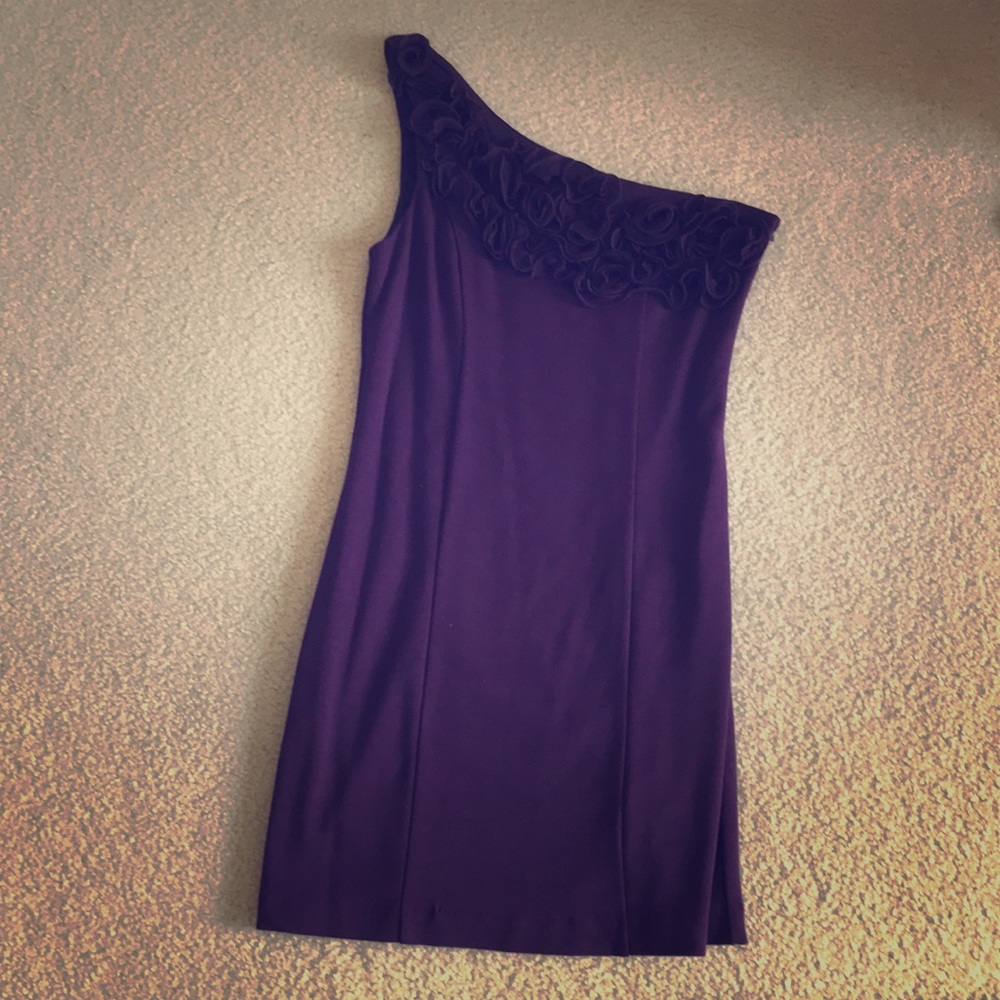 Purple Off the Shoulder Dress